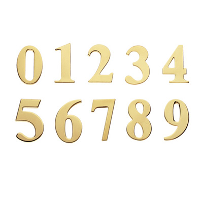 Brass Numbers (with or without screw holes)